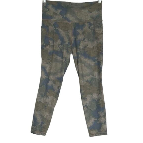 Athleta Salutation Stash 7/8 Tight Women's Medium Abstract Olive Legging - Picture 4 of 8